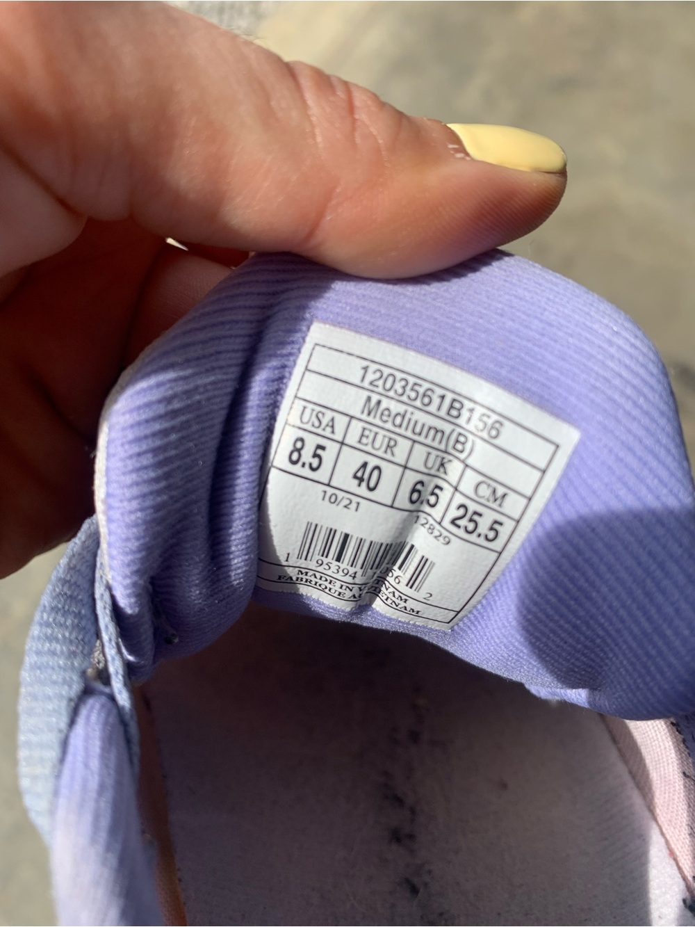 Brooks Women’s Athletic Shoes - Lavender with Pastel Swirl - Picture 6 of 6